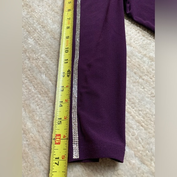 Love Scarlett Blouse Purple Rhinestone Top Size Small Career Workwear Going Out - Picture 9 of 9